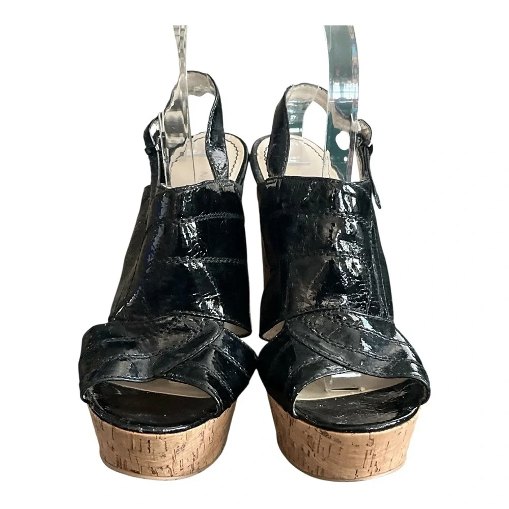 Nine West Black and Tan Platform Heels Size 10 NWOT